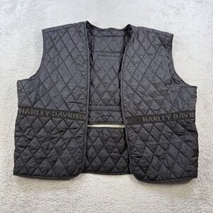 Harley Davidson Liner Mens 3XL Black Vest Insulated Removable Motorcycle Quilted